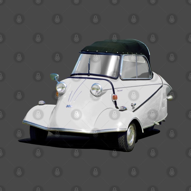 Messerschmitt bubble car in white by candcretro