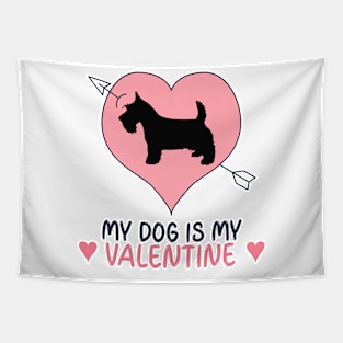 My Dog Is My Valentine Tapestry