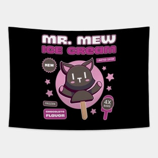 Mr Mew Ice Cream Label Tapestry