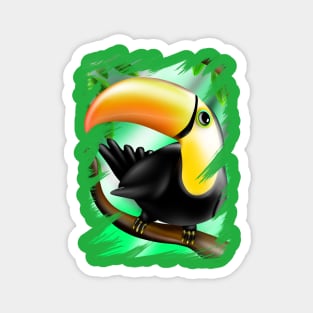 Toucan bird yellow - tropical style Magnet