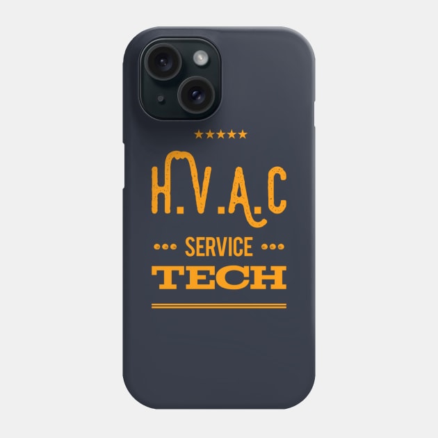 Five Stars Hvac Service Tech Phone Case by The Hvac Gang