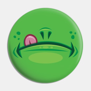 Cartoon Frog Mouth with Tongue Pin