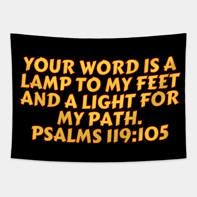 Bible Verse Psalm 119:105 Tapestry by Prayingwarrior