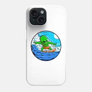 Alien Surfing Phone Case