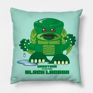 Creature from the Block Lagoon Pillow