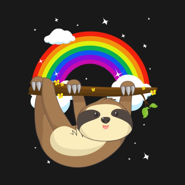 Funny Climbing Sloth LGBT Community Pride T-Shirt by zaymen.bouragba