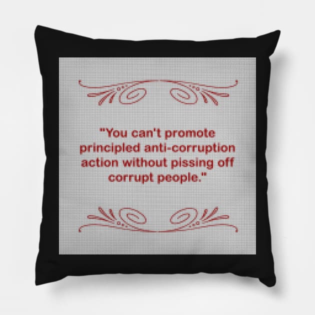 Cross Stitch Impeachment Hearings Quote George Kent Corrupt People Pillow by WesternExposure