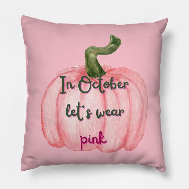 Pink October | Breast cancer awareness Pillow by Fayn