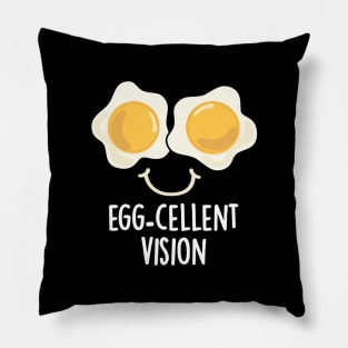 Egg-cellent Vision Cute Egg Pun Pillow