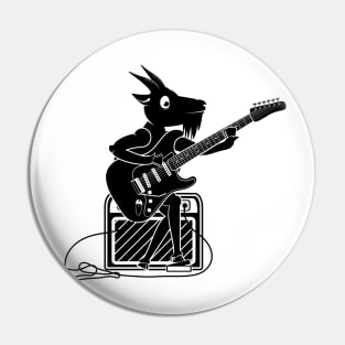 Goat Playing Guitar Pin