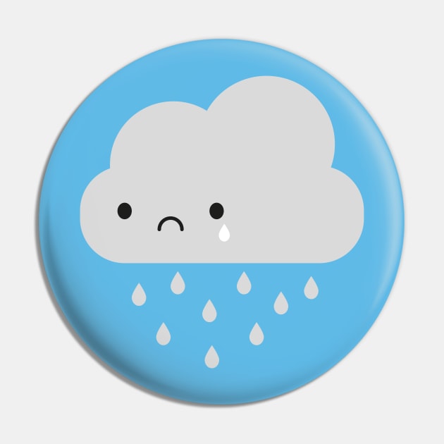 Sad Kawaii Rain Cloud Pin by marcelinesmith