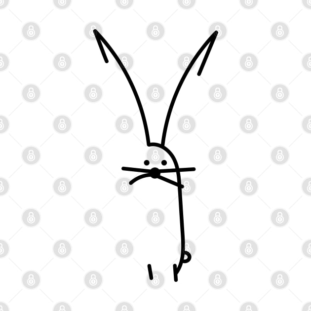 Bunny minimalism stick figure by spontania