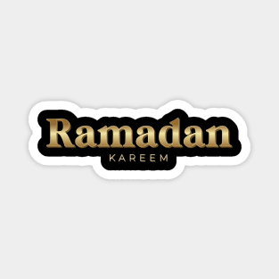 ramadan text effect with golden luxury style Magnet