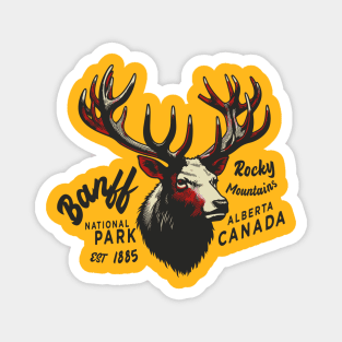 Banff National Park Rocky Mountains wapiti Magnet