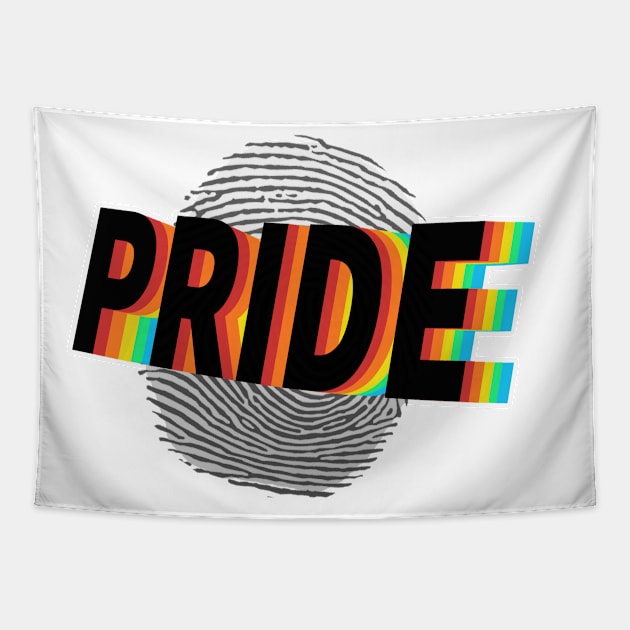 Pride Fingerprint Tapestry by Rayzee