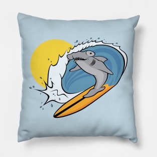 Surfing Shark Pillow