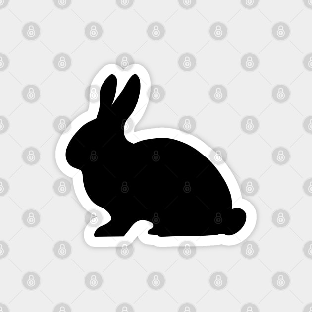 Bunny Rabbit Pattern in Black and White Magnet by OneThreeSix