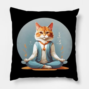 Yoga cat Pillow