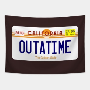Delorean licence plate Tapestry
