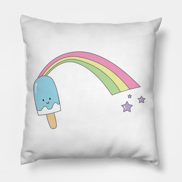 Rainbow Ice Cream Pillow by KathrinLegg