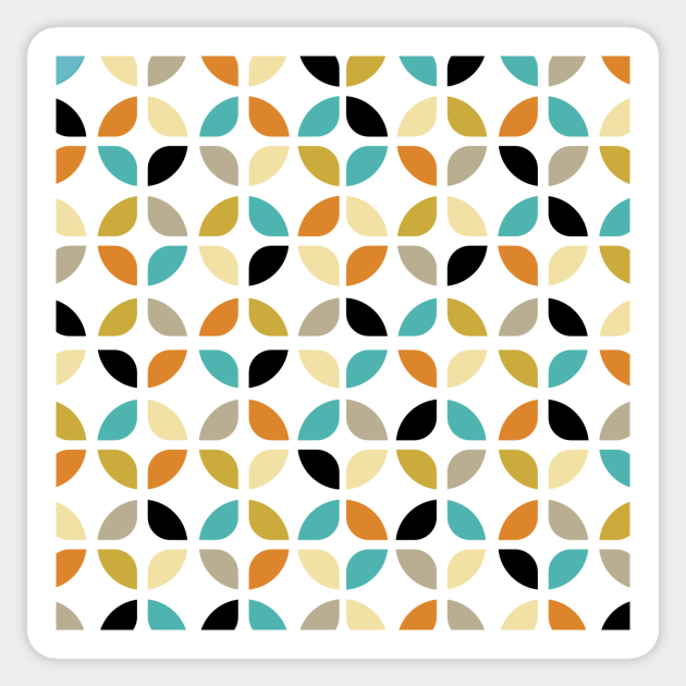 Mid Century Colorful Circles Geometric Pattern Circles Pattern Aufkleber Teepublic De Colorful geometric seamless pattern mid century vector. teepublic