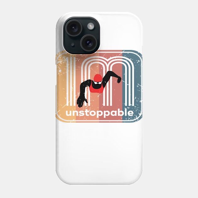 Retro IM unstoppable womens swimming 1 Phone Case by atomguy