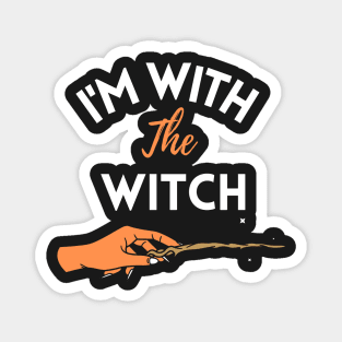 I'm With The Witch Cute Halloween Husband Wife Gift Magnet