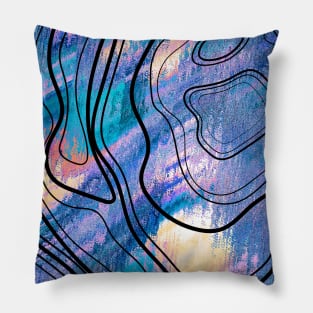 Abstract Topography Art Pillow