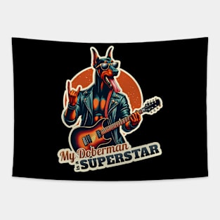 Rockstar Doberman Tapestry