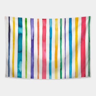 Marine Colorful Stripes Multi Tapestry