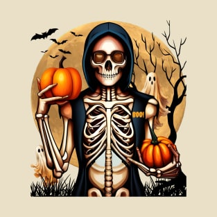 Spooky Skeleton Vibes T-Shirt