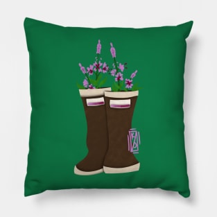 Paper Rain boot Fireweed Pillow