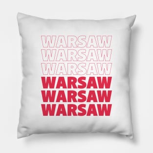 Warsaw typography Pillow