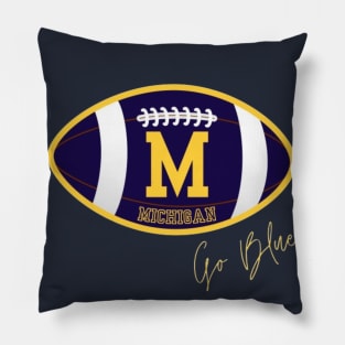 Michigan Wolverines Go Blue Pillow