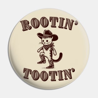 Rootin' Tootin' Cowboy Cat Pin