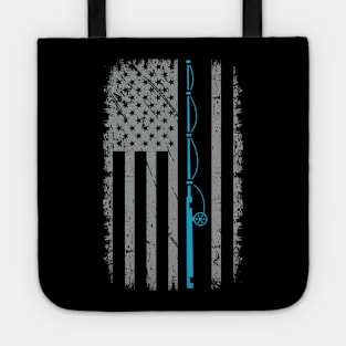 USA American Flag Fishing Vintage Fisherman Gifts Tote