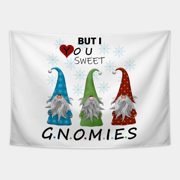 Funny merry christmas and happy new years with sweet gnomies Tapestry by UrLifeTee