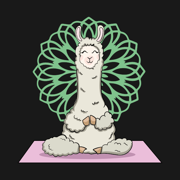 Yoga Llama by LetsBeginDesigns