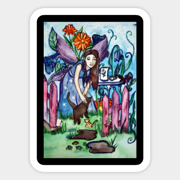 Blue Fairy S Garden Fairy Garden Sticker Teepublic