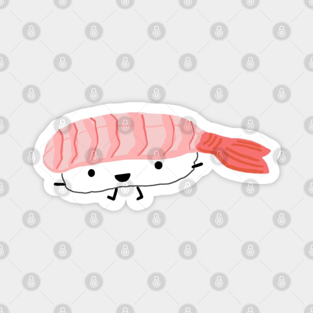 Kawaii Sushi | Shrimp Sashimi Magnet by Coffee Squirrel