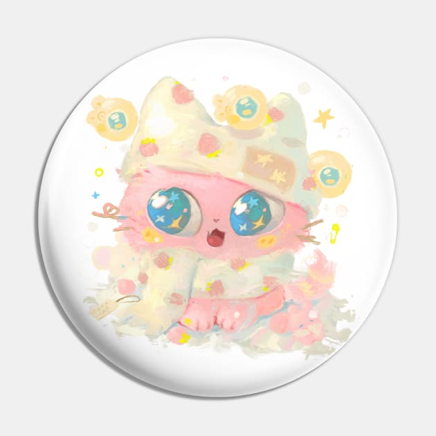 Strawberry Cat Pin by happyyu