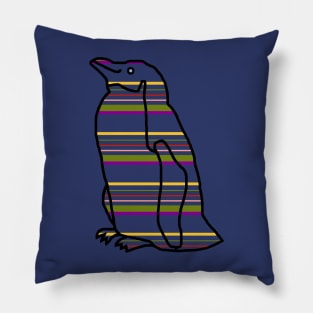 Woman Yelling Meme Stripes Penguin Pillow