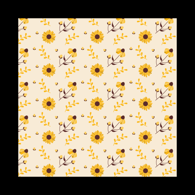 Cute Sunflower Print by aquariart