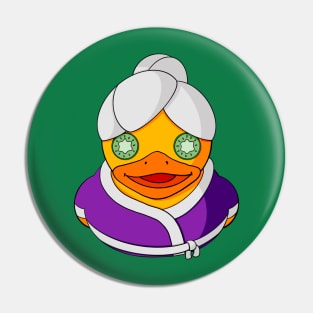 Spa Day Rubber Duck Pin