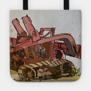 Bucyrus Erie TD9 Dozer shovel Illustration Tote