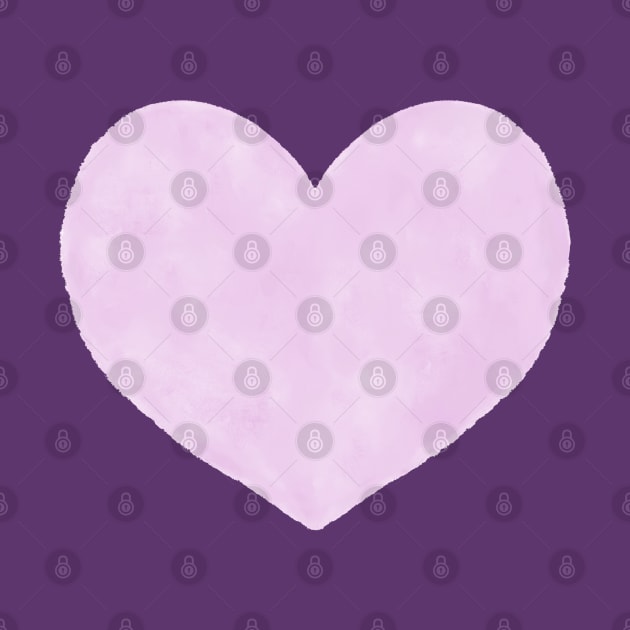 Watercolor Hearts - Lavender and Eggplant Purple Palette by AmyBrinkman