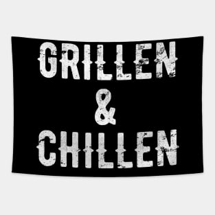 Grillen Und Chillen Grill BBQ Barbeque Geschenk Tapestry