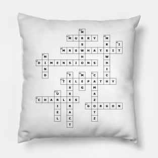 (1962AWIT) Crossword pattern with words from a famous 1962 science fiction book. Pillow