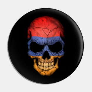 Armenian Flag Skull Pin