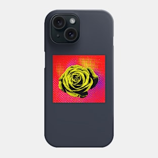 Rose, yellow, red, blue, pop art Phone Case